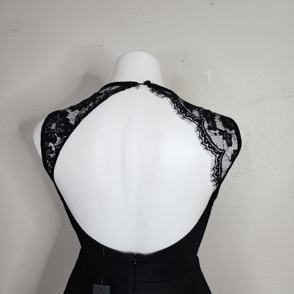 NWT Lulu's Need You Close Black Lace Backless Skater Dress Size Medium - Picture 13 of 16
